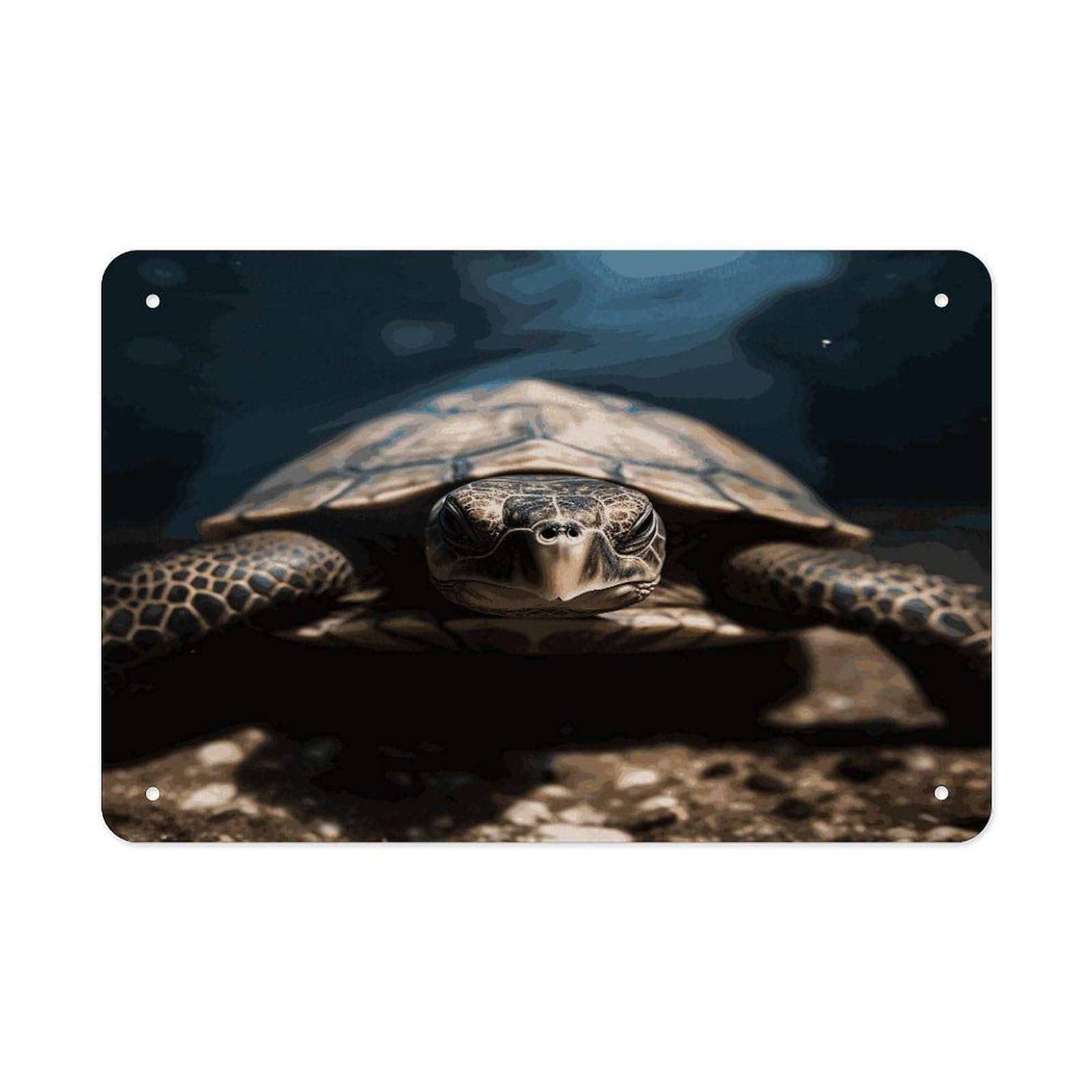 Fekiloot Style Animal Tortoise Metal Signs Wall Art Tin Sign
