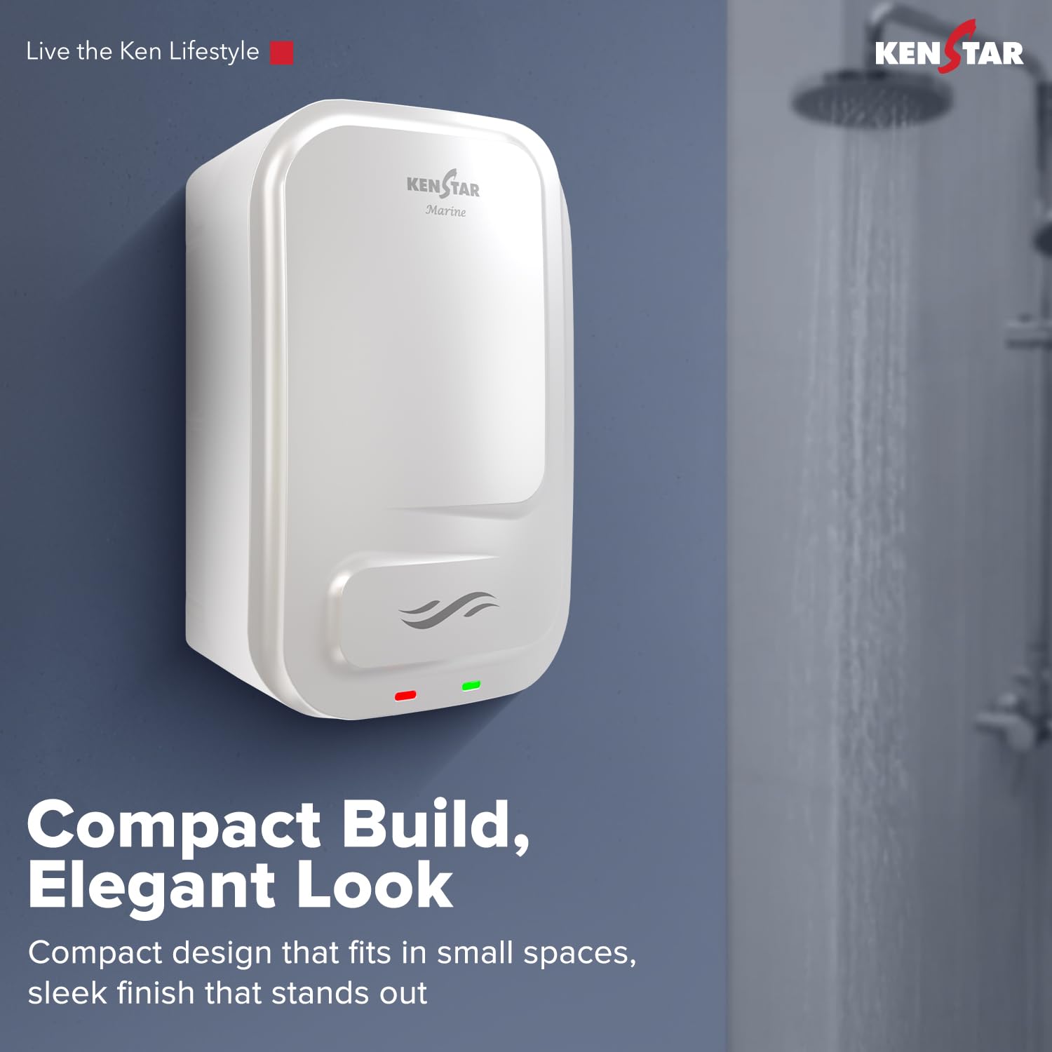 Kenstar MARINE 5.9 L | Instant Water Heater with High Grade SS Tank, Powerful 3000 W Heating Element | ISI Certified | White 4