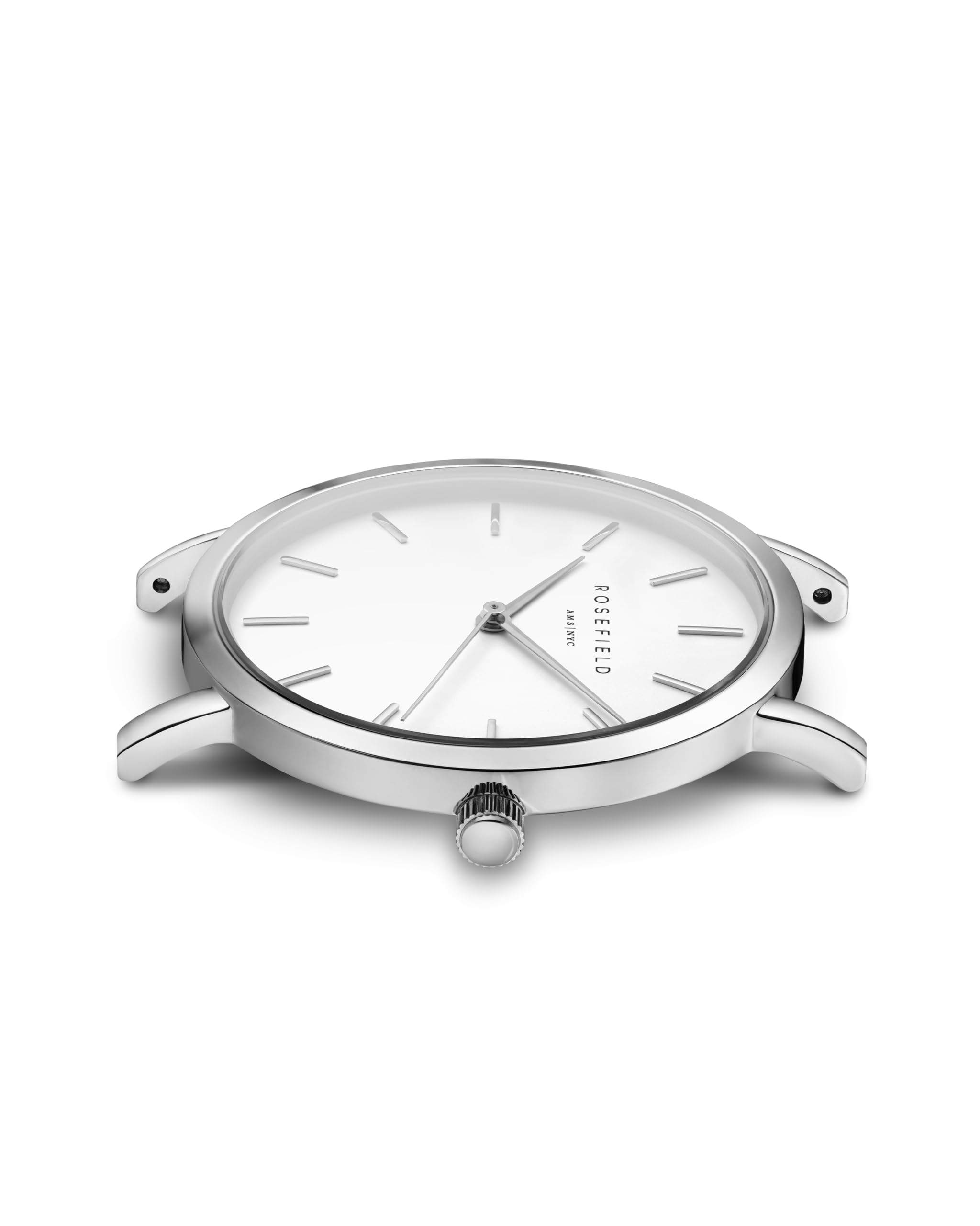 Rosefield Mercer Orologio da Donna in Acciaio Inossidabile color Argento con Cinturino in Maglia Milanese 38mm
