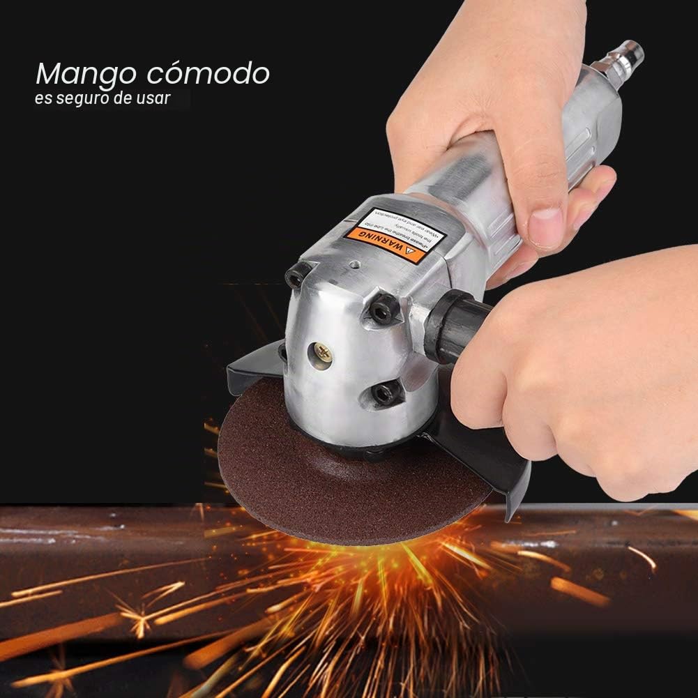 Akozon Amoladoras angulares neumático 4 pulgadas 11000 rpm Lijadora de lijado Amoladora en ángulo Pulidora Pulido