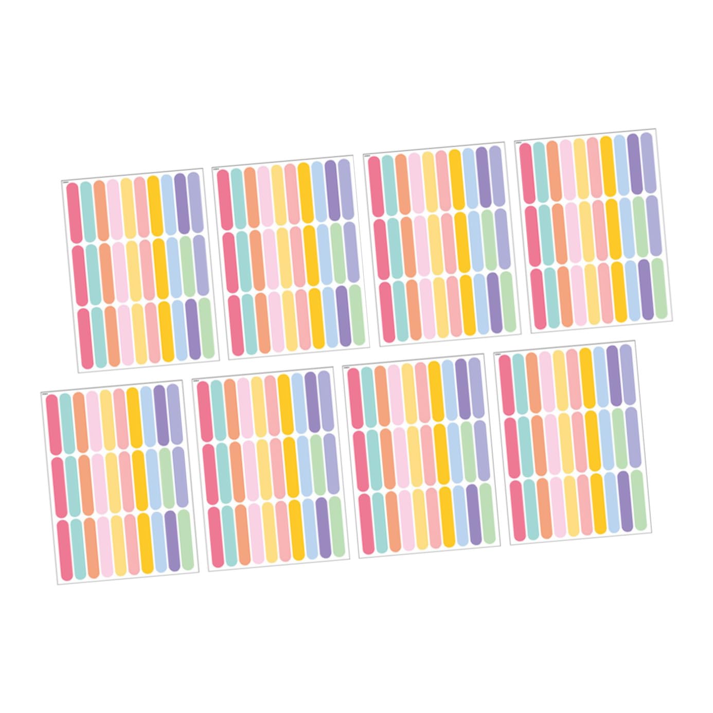BESTonZON 32 Blätter Wanddeko Wandaufkleber Dekorationen Kinder Wandtattoo Kinderzimmer Kinder Streusel Wandtattoos DIY Regenbogen Wandtattoos Kinderzimmer Dekorative