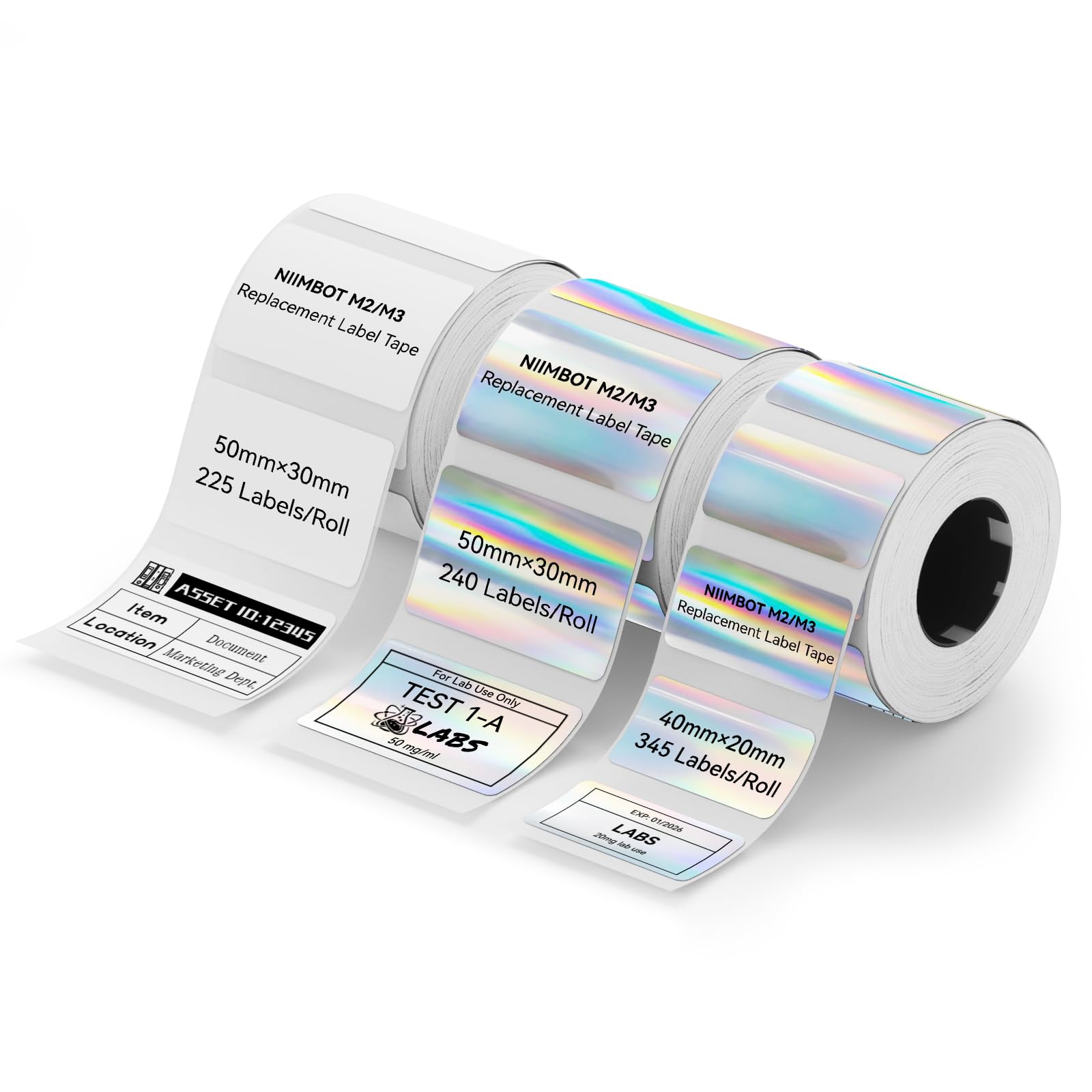 NIIMBOT M2/M3 Thermal Transfer Label 3 Rolls, Only for M2/M3 Label Maker — image 1