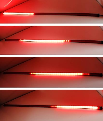 Miniatura 3 de iJDMTOY Tira de luz LED de 3 freno flexible para parabrisas trasero de 36 pulgadas con función de señal de giro secuencial, al igual que A7, serie