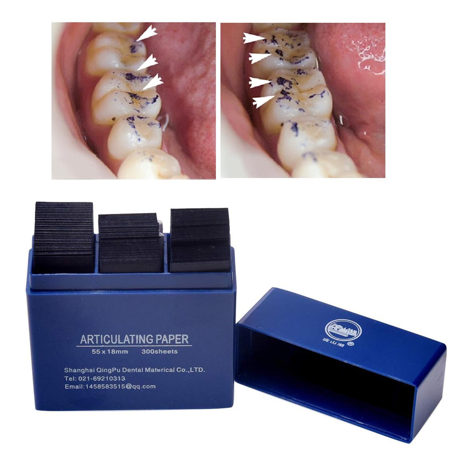 Papel articulado para dientes 300 hojas alta sensibilidad ajuste oclusal