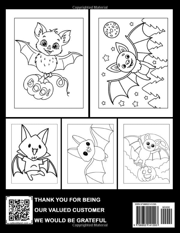 Miniatura 2 de Cute Bats Coloring Book Fabulous Coloring Pages With Unique Illustrations Ideal Gift For All Ages Relaxation And Stress Relief