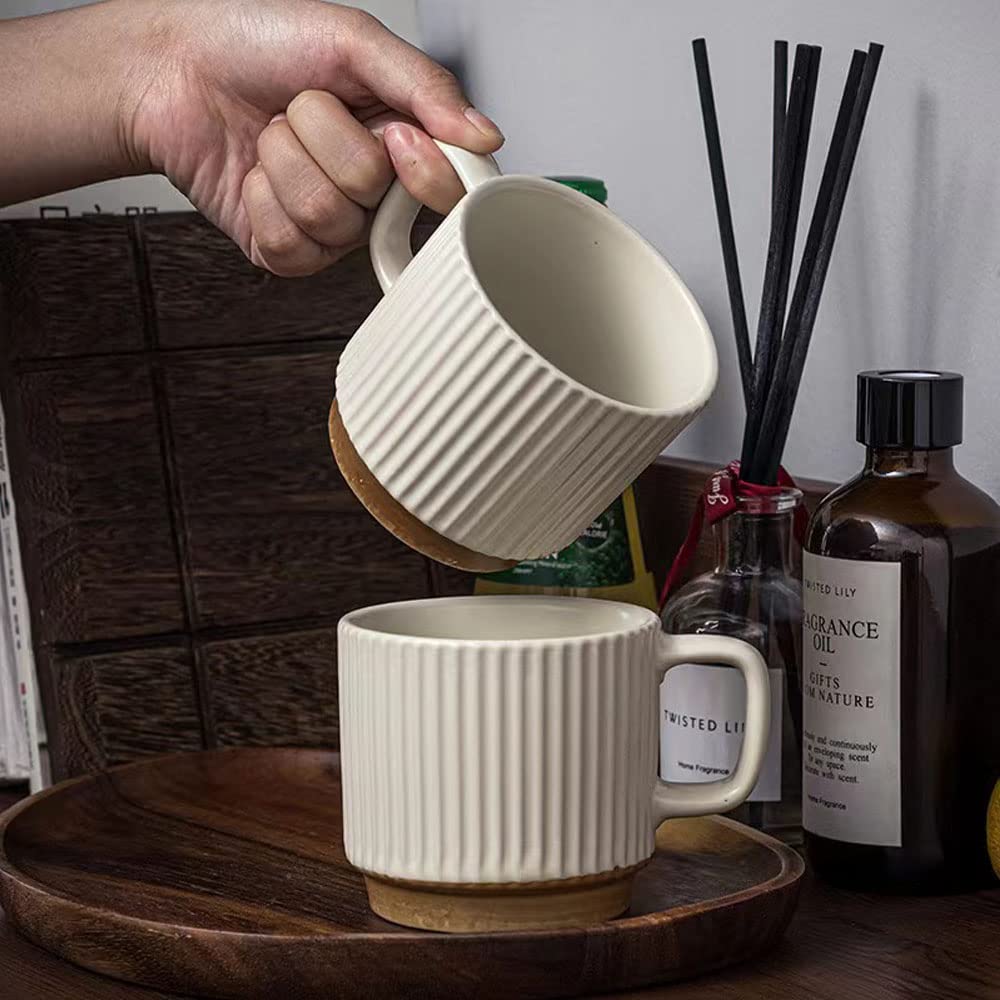 Lot De 2 Mugs / Tasses à Thé En Céramique Unie - Bleu - Fabriqué En France