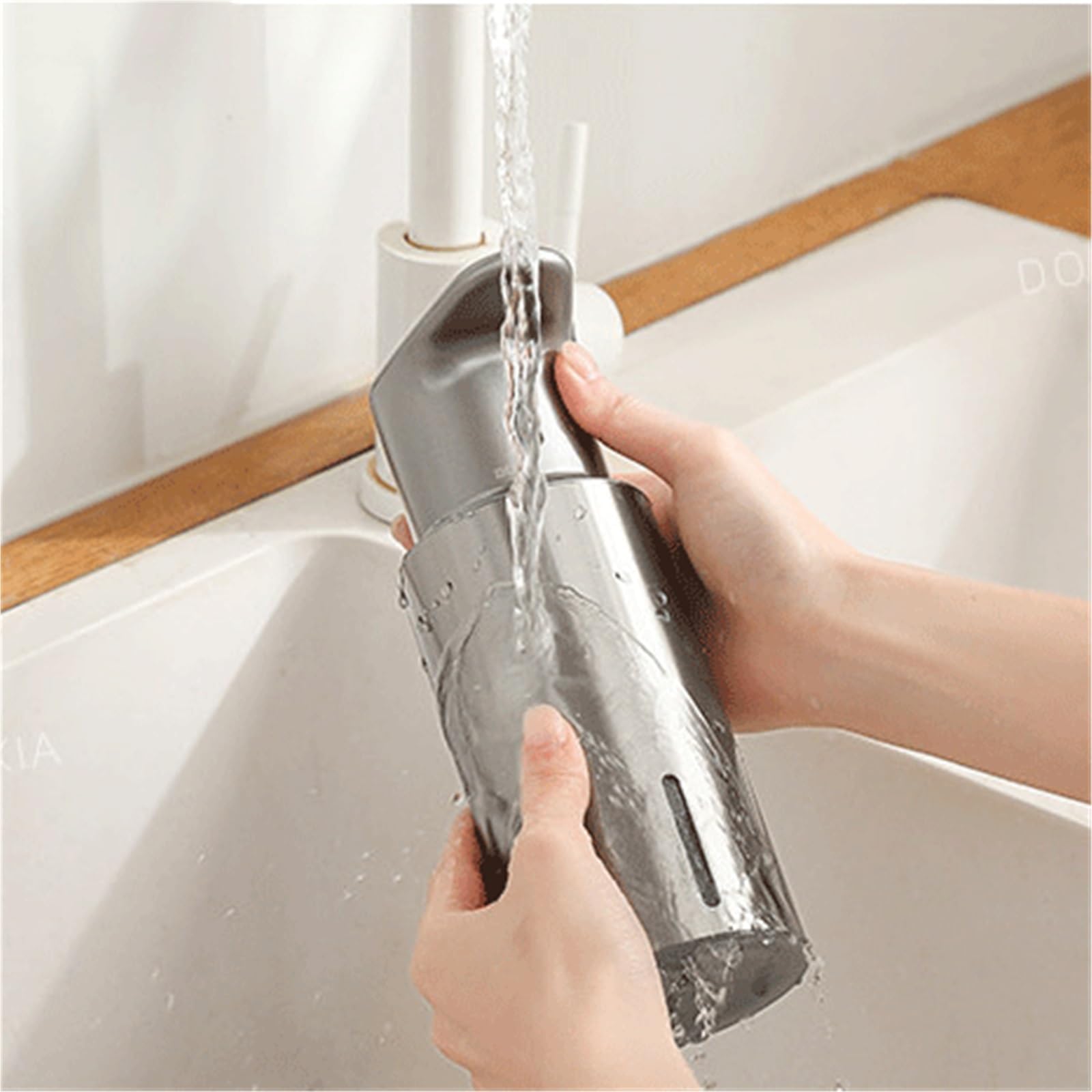 Dispensador de Jabón Dispensador de jabón Acero Inoxidable sin Contacto: fácil Limpiar, Disponible Tanto en Modelos encimera como Pared Dosificador de líquido