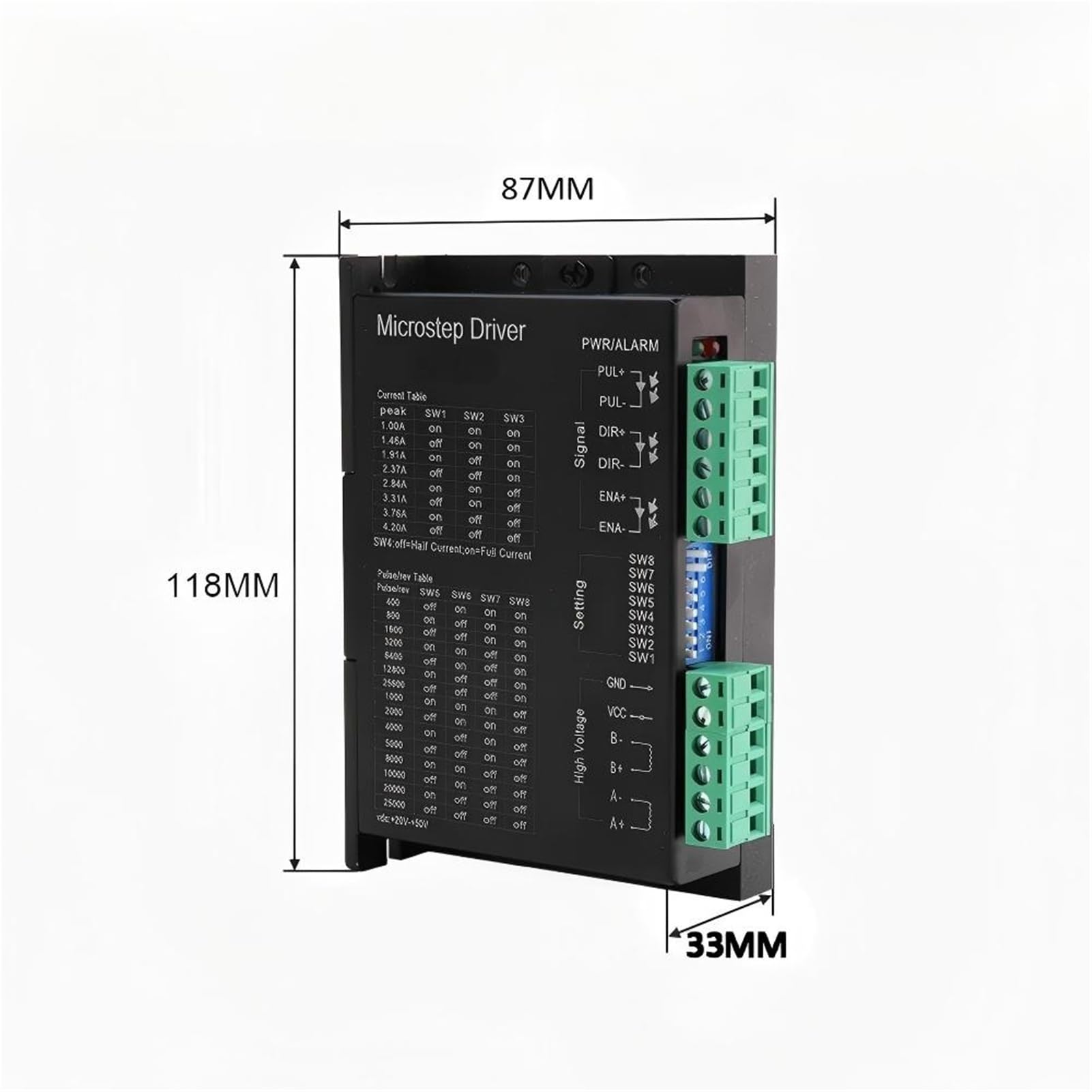 Schrittmotortreiberstrom 4,2 A Unterteilung 128 Kompatibel mit NEMA23 NEMA17 Motor Schrittmotor