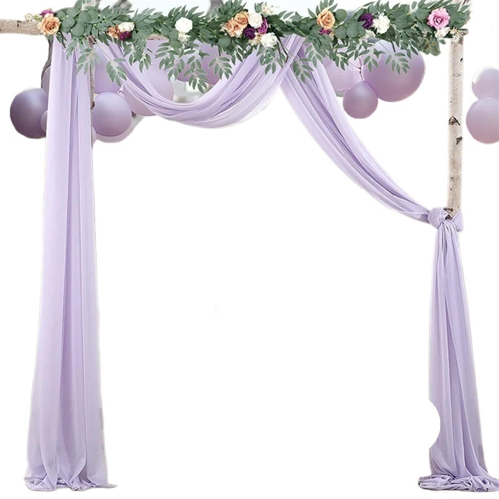 Rideaux D'Arche De Mariage Arc de mariage en mousseline de soie drapé tissu arc de mariage rideaux pure toile de fond rideau for cérémonie de mariage fête décorations extérieures Pour Les Mariages(Lig