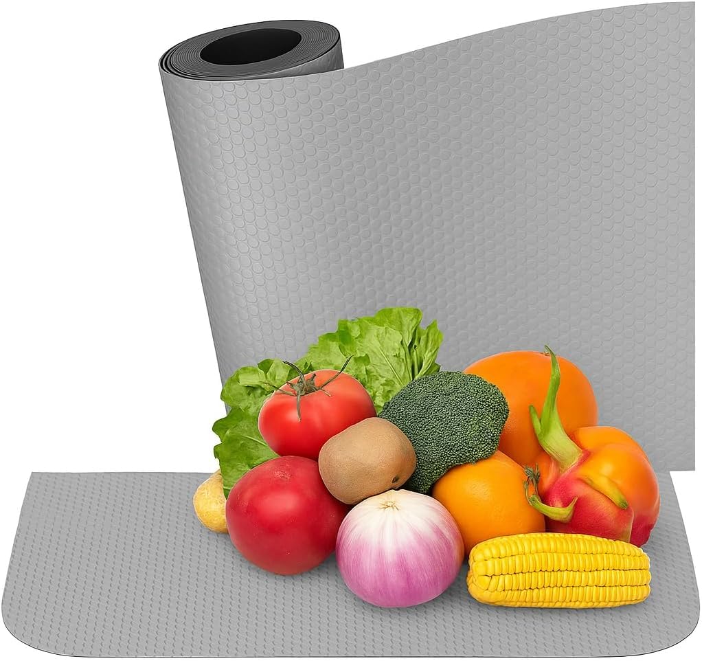 ZOLTA rutschfeste Schutzmatte 300x50 cm PVC Schubladenmatte Regaleinlage Küchenschrank Unterlage wasserfest zuschneidbar Anti-Rutsch Matte für die Schublade für Küche Bad Büro Garage Grau Küche, Haushalt & Wohnen