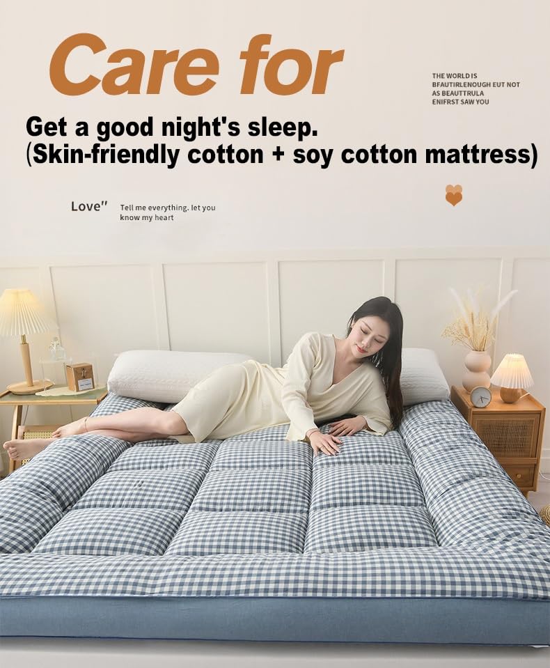 Amazon.co.jp: フロアマットレス 4インチ厚敷き布団畳 スリーピング