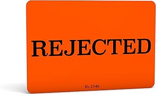 Rejected Labels - 500 3" X 2" Rejected Stickers - Inventory Control and Handling Adhesive 500 Permanent Adhesive Labels Per Roll Made in The USA and Fully Biodegradable (1)