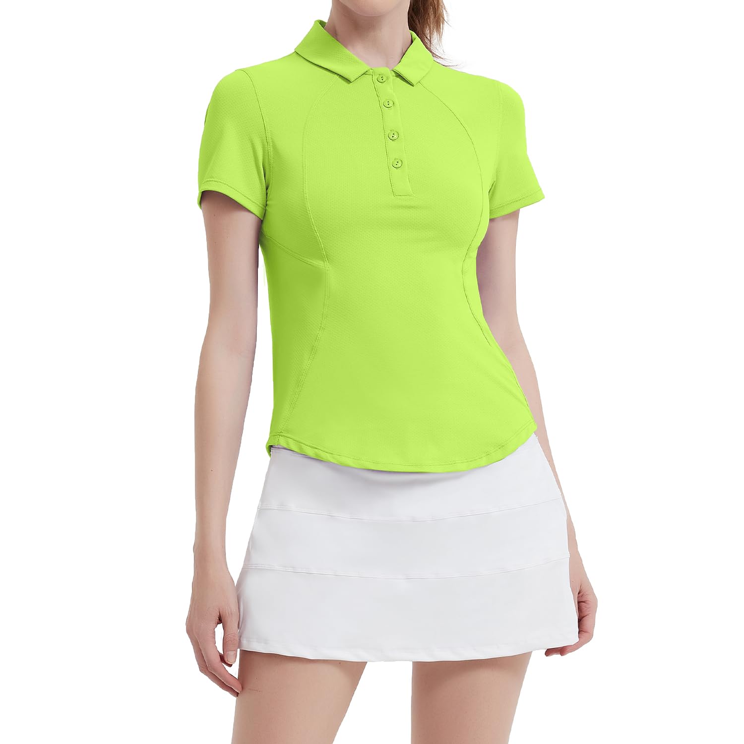 Camisas de golf para mujer, polo de manga corta, cuello y secado rápido, protección solar UPF 50+, ligeras