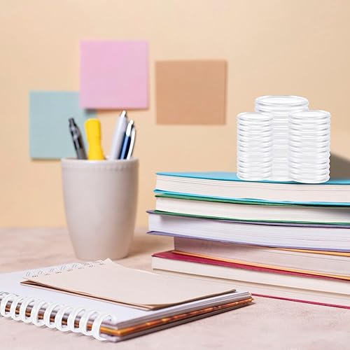 Miniatura 6 de 36 unidades (2 pulgadas, 1-38 pulgadas, 1 pulgada), discos transparentes de plástico, anillos de expansión, cuadernos, discos de planificación,