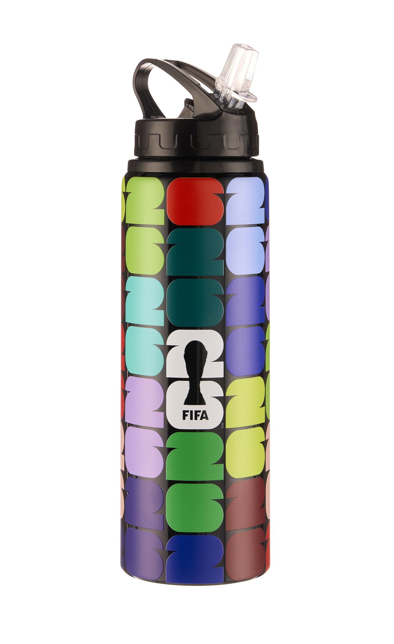 STORM INTERNATIONAL Officially Licensed World Cup 2026 Flip Straw Aluminium Bottle