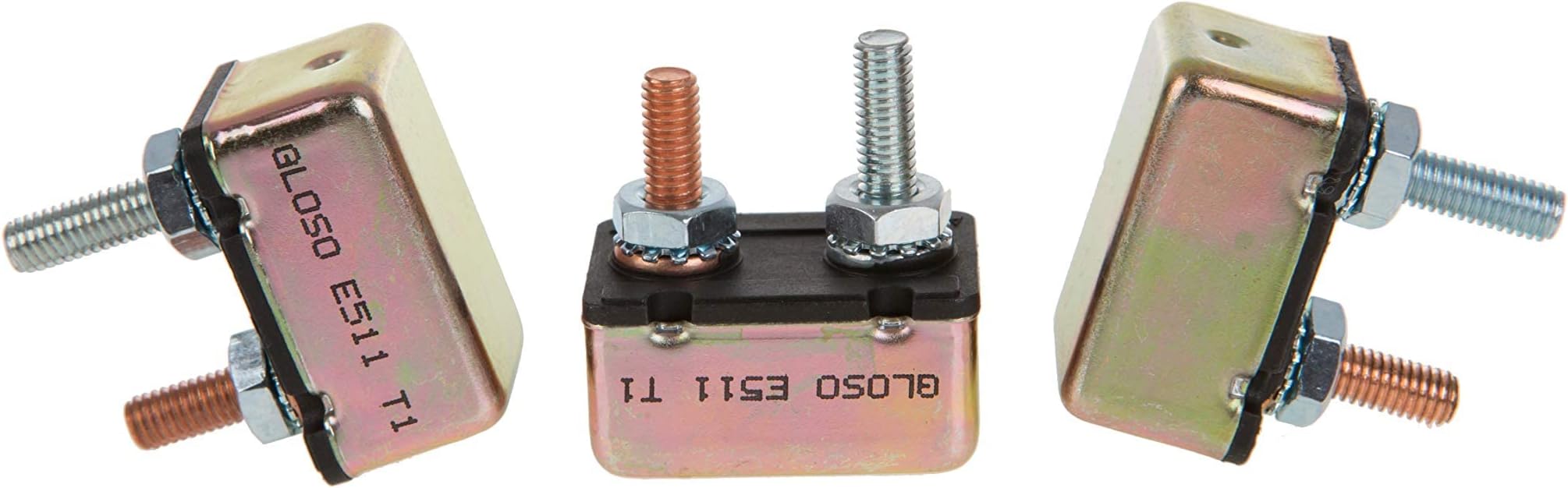 GLOSO E511 Stud Type Circuit Breakers, Auto Reset (T1), Harley Davidson, No Bracket - 3 Pack (15A)
