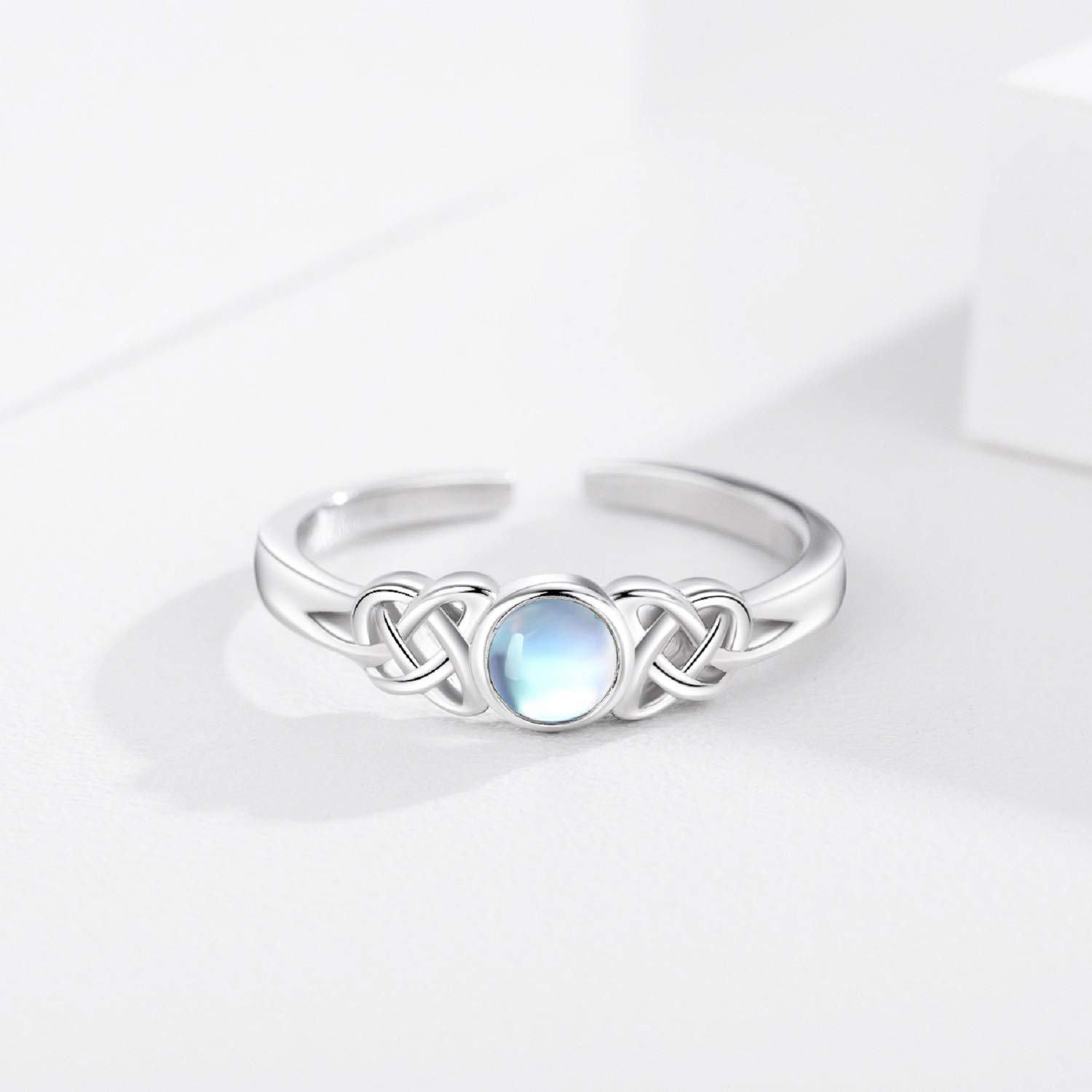 Anillo ajustable para mujer, plata de ley 925, anillos para ansiedad, hombres y mujeres, regalo para mujeres, niñas, adolescentes, cumpleaños, día de San Valentín, Navidad