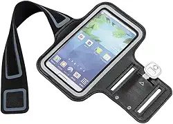 Braçadeira Esportiva para Celular, Neoprene Preto, Ajustável com Tela Touch, para Corrida, Academia, Ciclismo e Treino (preto)
