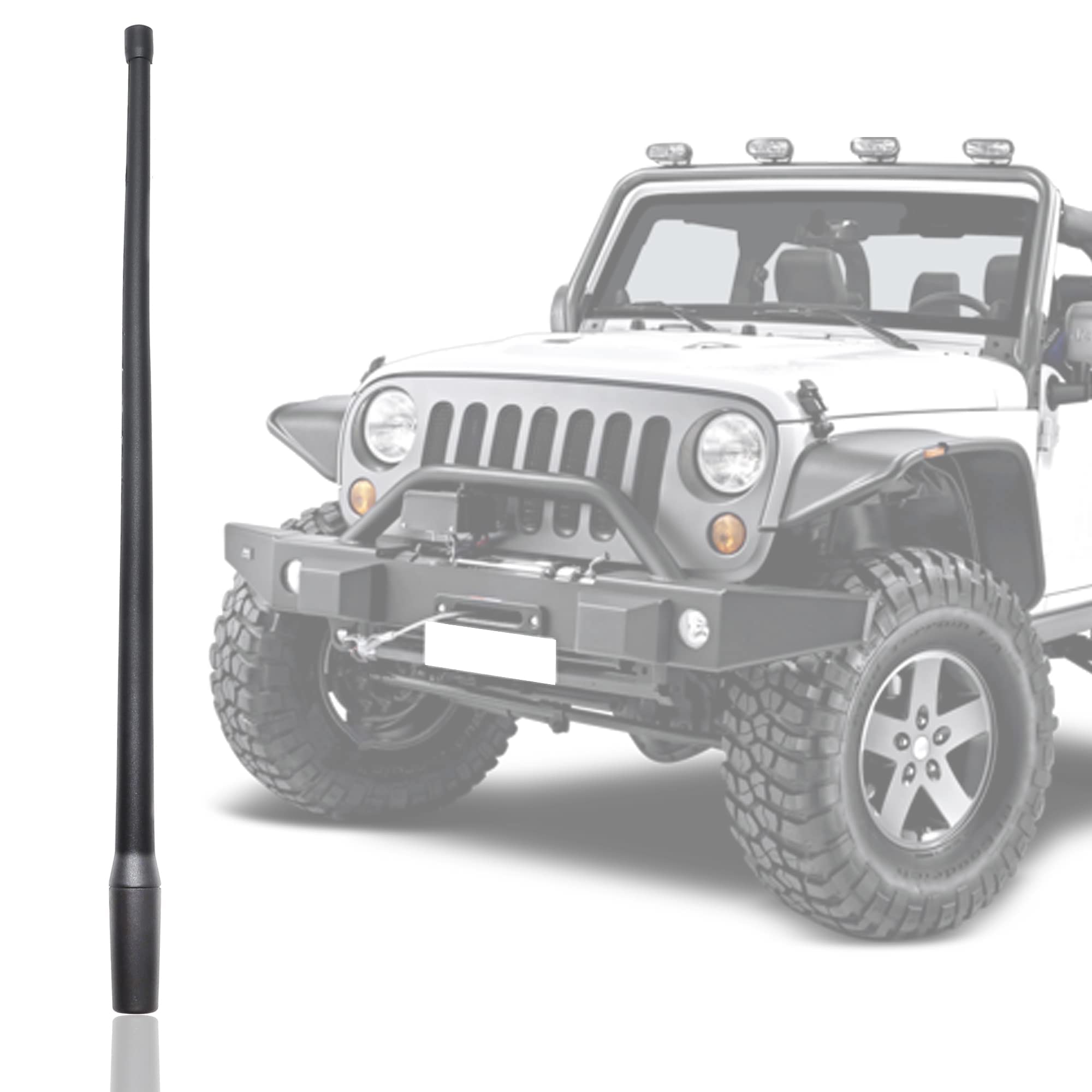 Anina 13" Antenna Mast Compatible with 2004-2022 Jeep Wrangler JK Dodge Avenger Chrysler 300 Durable Flexible Replacement Car Washproof FM/AM Radio Antenna