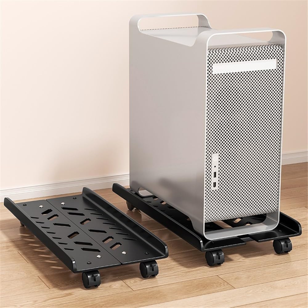 Stojak na procesor stojak na procesor do obudowy PC regulowany stojak PC Tower stojak mobilny uchwyt na wózek z 4 kółkami pasuje do większości komputerów PC pod biurkiem PC Tower Stand