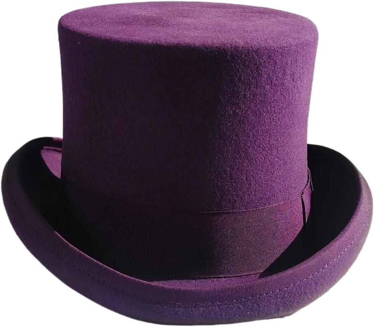 Men's Top Hat Purple High Top Hat Magician Hard Cylinder Men Sombrero Copa Chapeau Haut De Forme for Stage Performances
