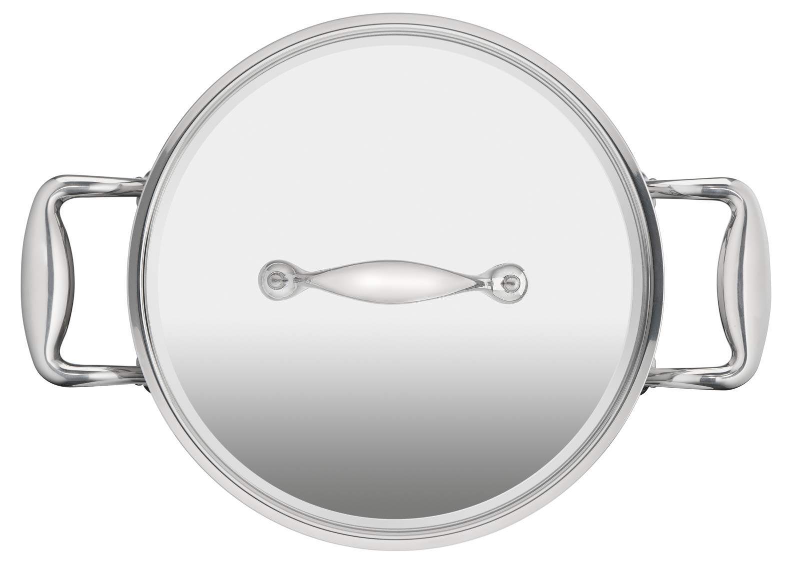 LAGOSTINA ACCADEMIA LAGOFUSION Kookpan van roestvrij staal, 24 cm (5,3 l) deksel, voor alle warmtebronnen, inclusief inductie, robuuste geklonken handgreep, Italië 011116031224