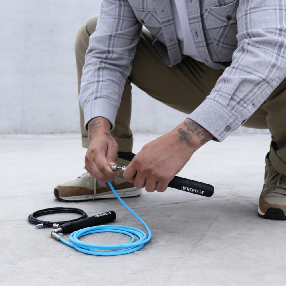 Cuerda de saltar intercambiable para hombres y mujeres, juego de cuerdas de saltar personalizables, ajustables, duraderas y versátiles, ideales para principiantes y profesionales, entrenamiento y
