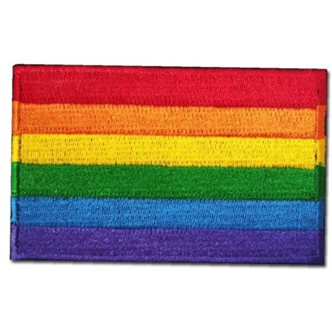 Danlai Style3 Rainbow Flag Embroidered Patch Pride Gay Lgbt Applique For Clothes Hat Military Emblem With Hook And Loop
