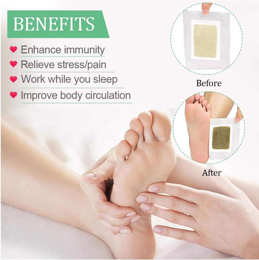 Buy Foot Pads (60Pads) Ginger Foot Pads for Better Sleep and AntiStress Relief, Pure Natural