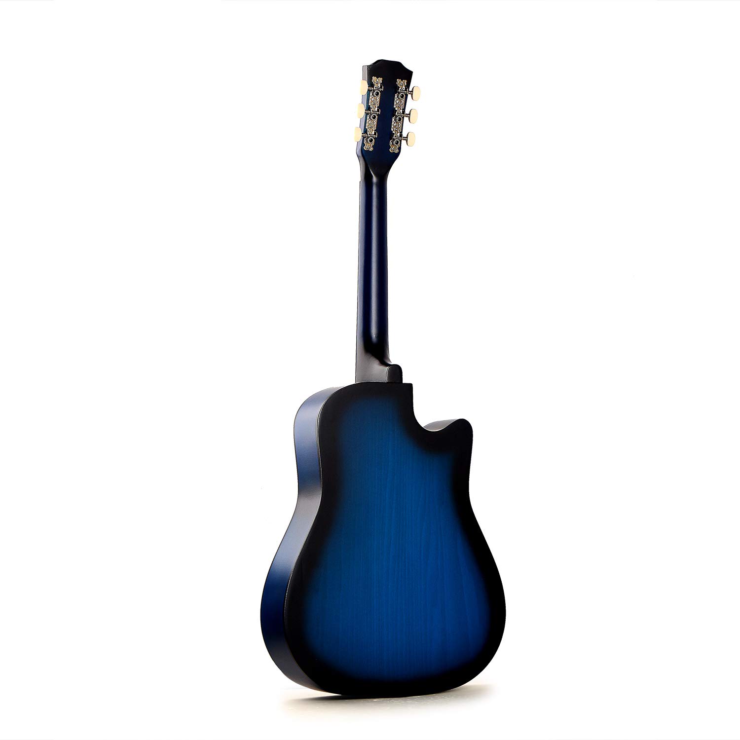 Intern INT-38C-L-BLS Left Hand Acoustic Guitar Kit, With Bag, Strings, Pick And Strap, Blue - Image 3 thumbnail