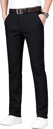 ESSYSHE Mens Chinos Pants Casual Khaki Slim Fit Pants Stretch Tapered Slacks