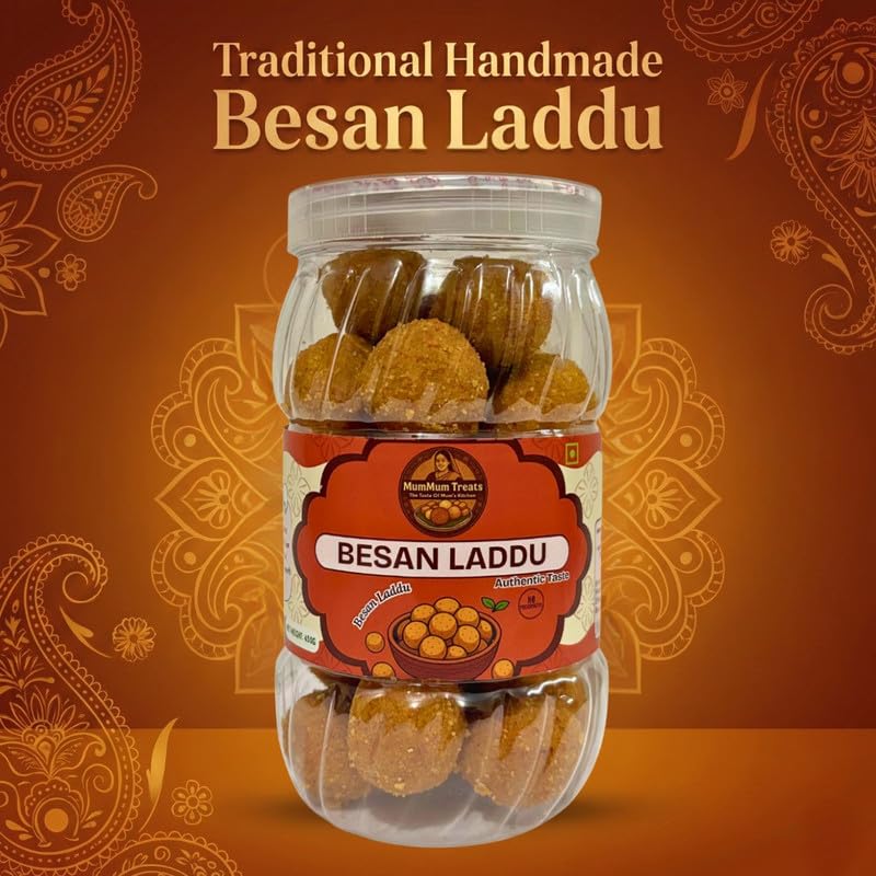 Image of MumMum Treats Besan Laddu | Traditional Indian Sweet | Perfect Tea-Time Snack & All-Time Craving Treat | Authentic Homemade Taste