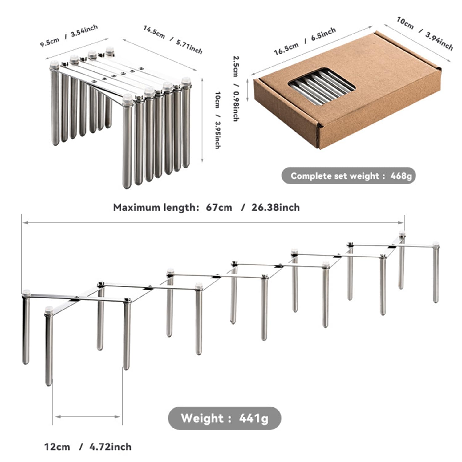 Topfdeckelhalter, Deckel Organizer Küche, Verstellbar, Aus Edelstahl, Platz für bis zu 6 Deckel, Für Teller & Schneidebretter, Ausziehbar & klappbar, Aufbewahrung