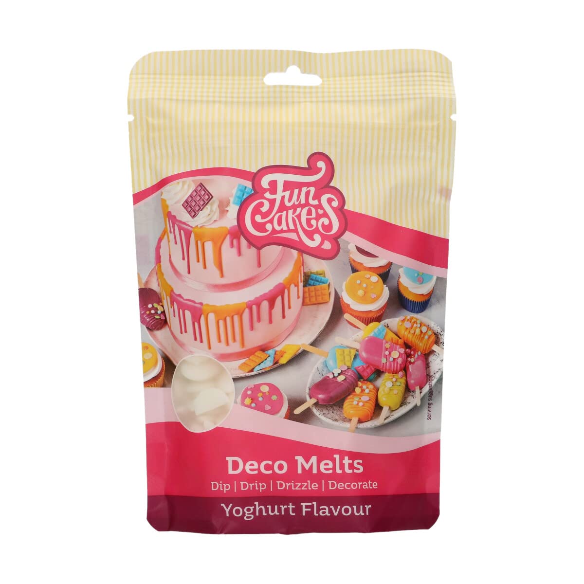 Clearance Low Date - Yoghurt Flavour 250G Deco Candy Melts - Funcakes [June 2026]