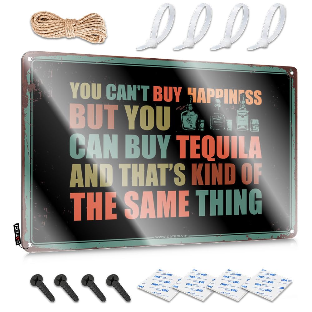 Art Clean Country Accessory You Can't Buy Happiness But You Can Buy Tequila - Vintage Wall Decor For Room(30X40CM)