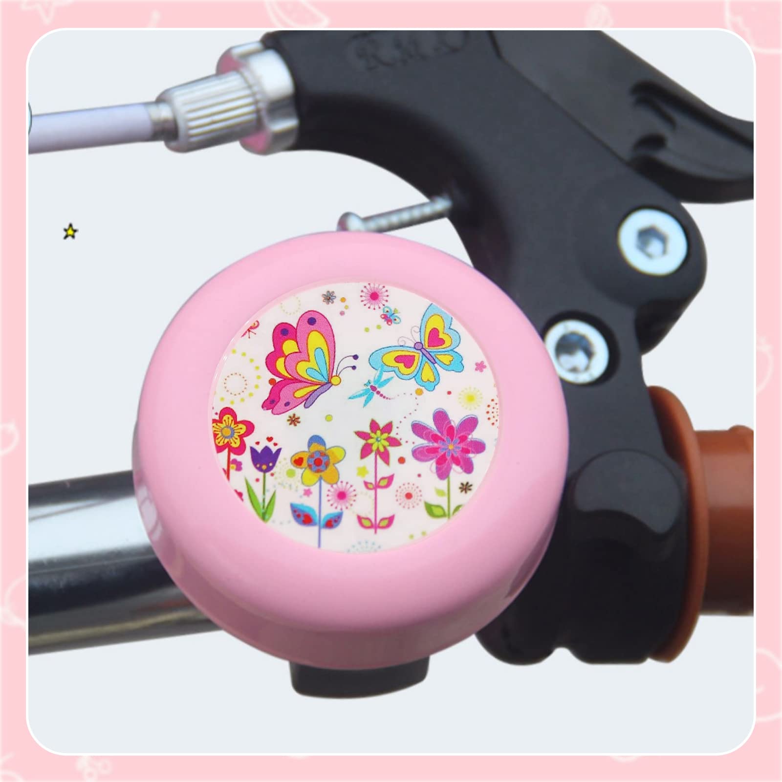 Campanello Per Bicicletta Bambini A Fiore - Alluminio, Suono Forte E Nitido, Facile Installazione Per Bici E Scooter (Rosa)