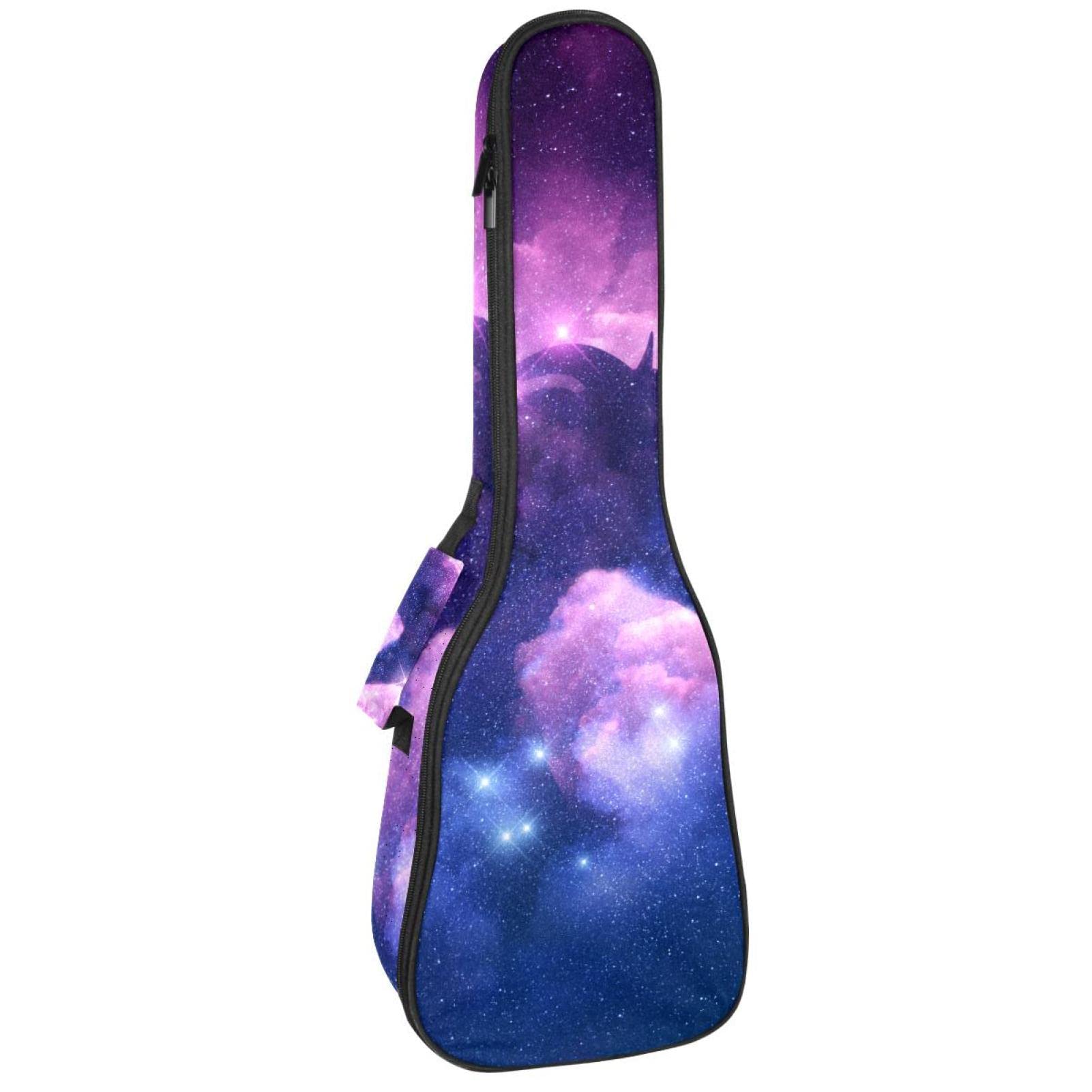 Sac à dos robuste pour ukulélé de concert - Sac de rangement pour ukulélé soprano - 10 mm - Sac rembourré - Motif licorne