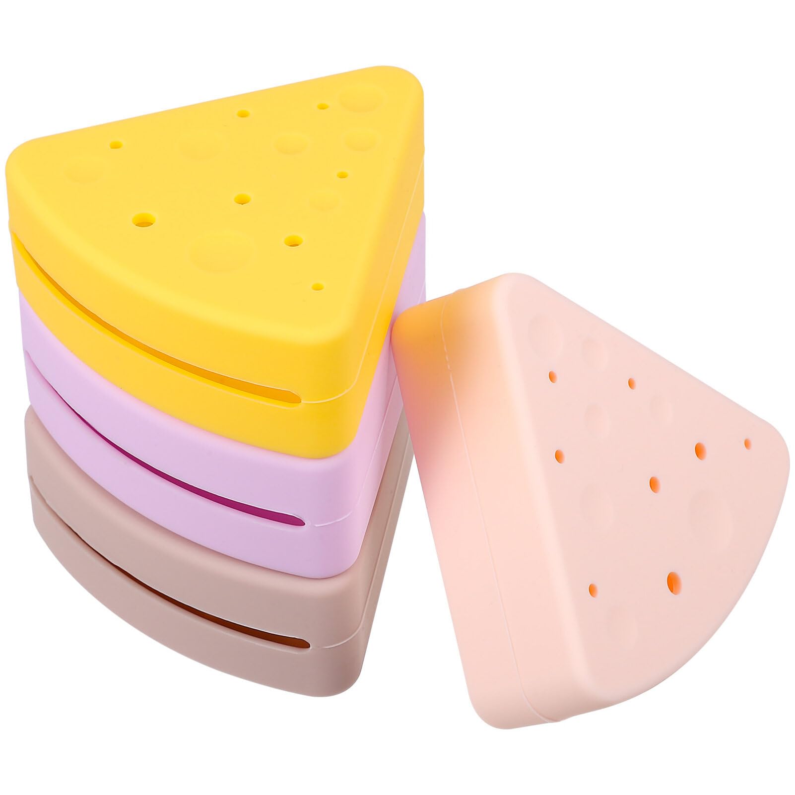 FOMIYES 8piezas Estuche para Esponjas De Maquillaje Forma De Triángulo Holder para Esponjas De Maquillaje y Diseño Transpirable