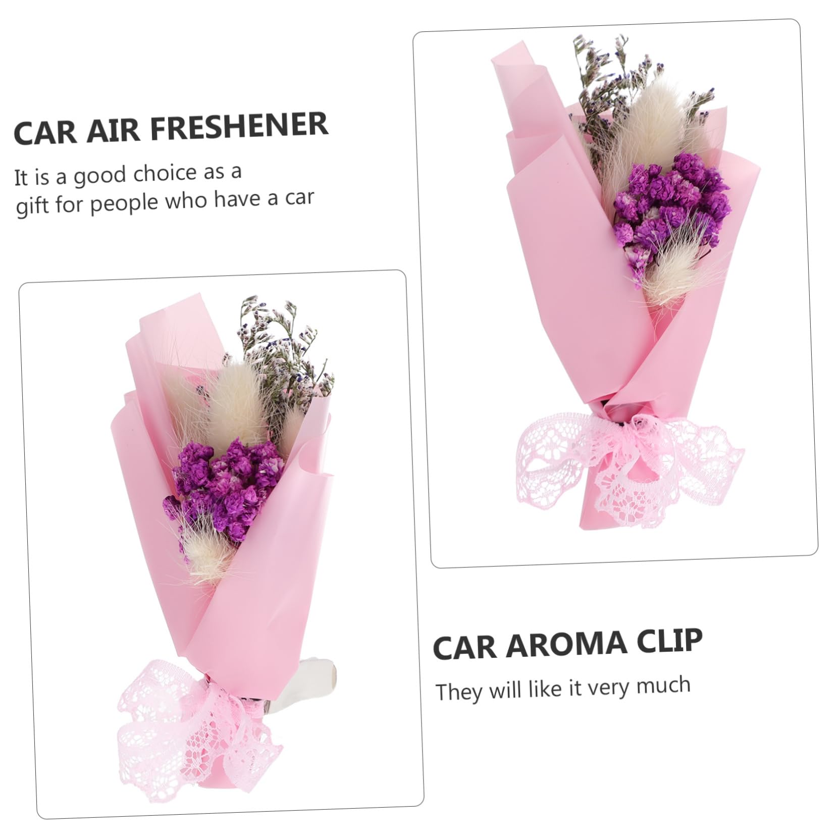 ULTECHNOVO 6stücke Blumen Auto Duftclip Aromatherapie Klammer Für Auto-klimaanlage Eleganter Duftspender Für Frischen Raumduft Für Büro Und Badezimmer