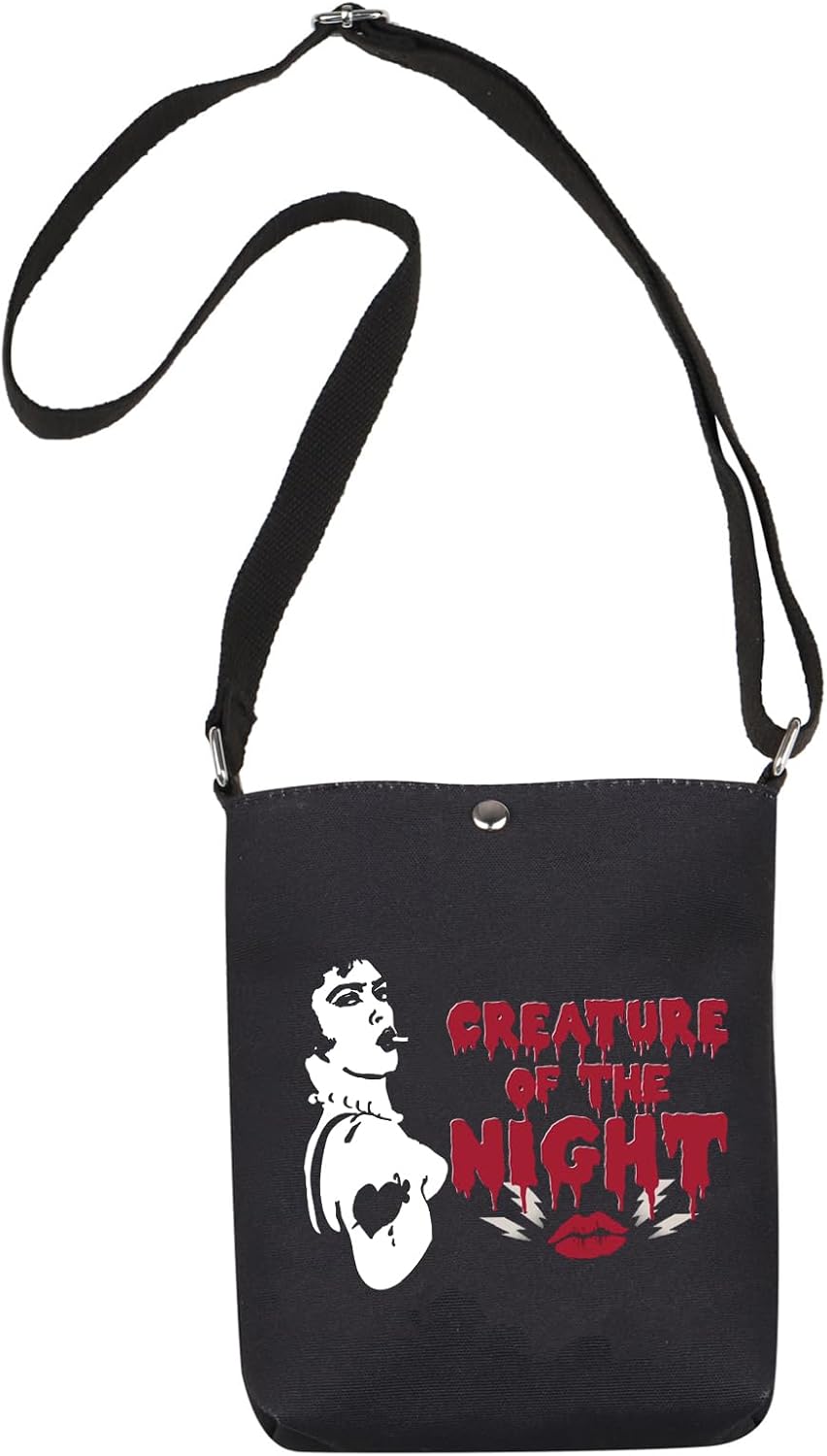 XYANFA Rocky Horror Cosmetic Bag Picture Show Gift Fans Gift Horror Movie Themed Gifts Creature Night Crossbody Bag