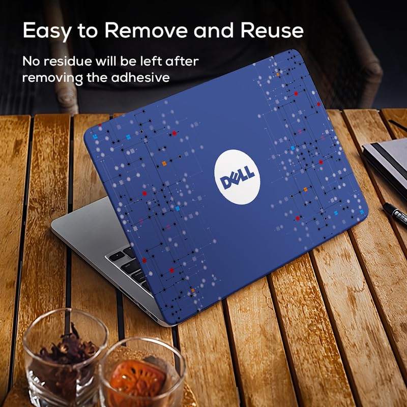 Image of Galaxsia DL245 Top+Wrist Pad Vinyl Laptop Skin /Sticker /Cover for 14 Inches Laptops Laminated-Removable-HD Quality Compatible for Dell (13.8x9.6 Inches)