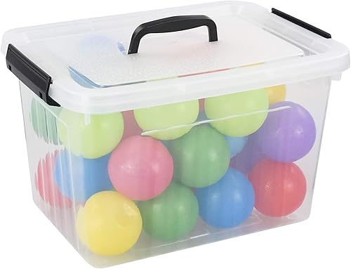 Miniatura 8 de Caja de almacenamiento de plástico de 12 cuartos de galón, contenedor de almacenamiento con asa, 1 paquete