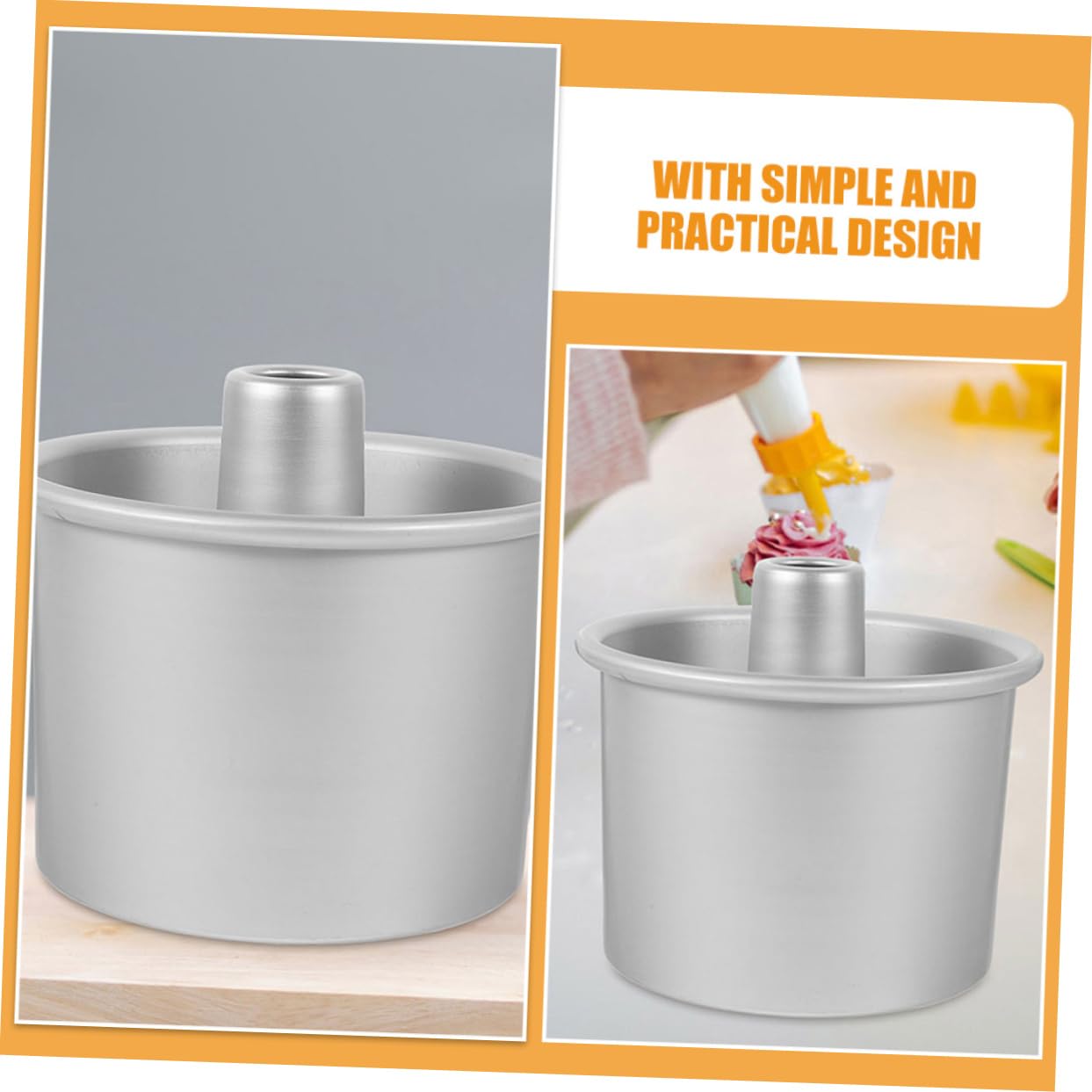 Alipis 4 Set stampo da torta tortiera stampo chiffon cake teglia teglie per cheese cake in metallo strumenti di cottura il bakeware torta di mousse di alluminio impostare