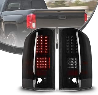 Tail lights, NIXON OFFROAD LED Taillights for 2008-2013 Chevy Silverado 1500/ 2008-2014 Chevy Silverado 2500 3500/ 2007 Chevy Silverado 1500/ 2500/ 3500 New Body Real Lights, Passenger Driver Side (Smoke Black)