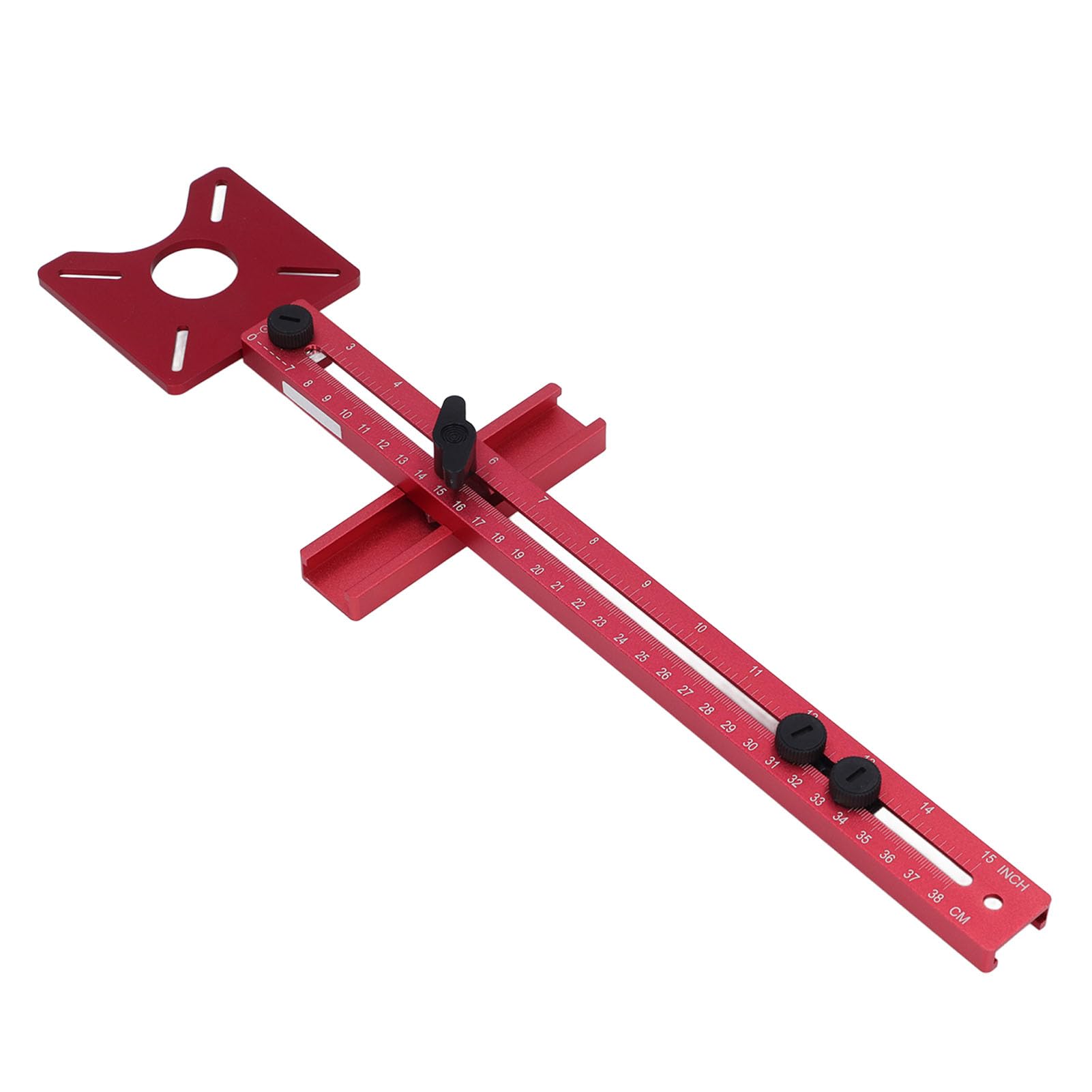 Staffa Per Fresatrice 4 In 1 - Guida Per Scanalature E Fori, Lega Alluminio, 441x90 Mm