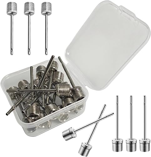 Miniatura 11 de Inflador de bola deportiva con 5 agujas (pin), bomba de aire portátil de doble acción con pasadores para inflar pelota de fútbol, fútbol, voleibol,