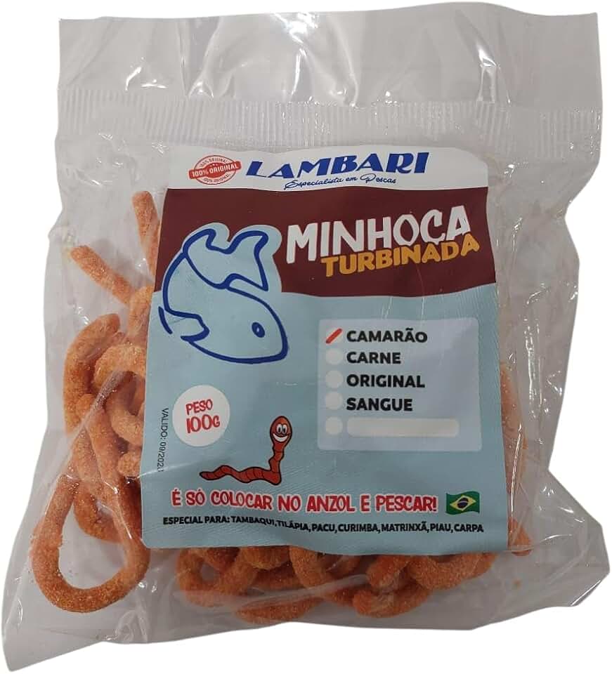 Isca Minhoca Turbinada Pronta Para Pesca De Tilápia Lambari