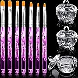 10 Piece Nail Art Manicure Care Tools, 3 Piece Nail Art Clear Glass Bowl Dappen Dish Cup with Lid...