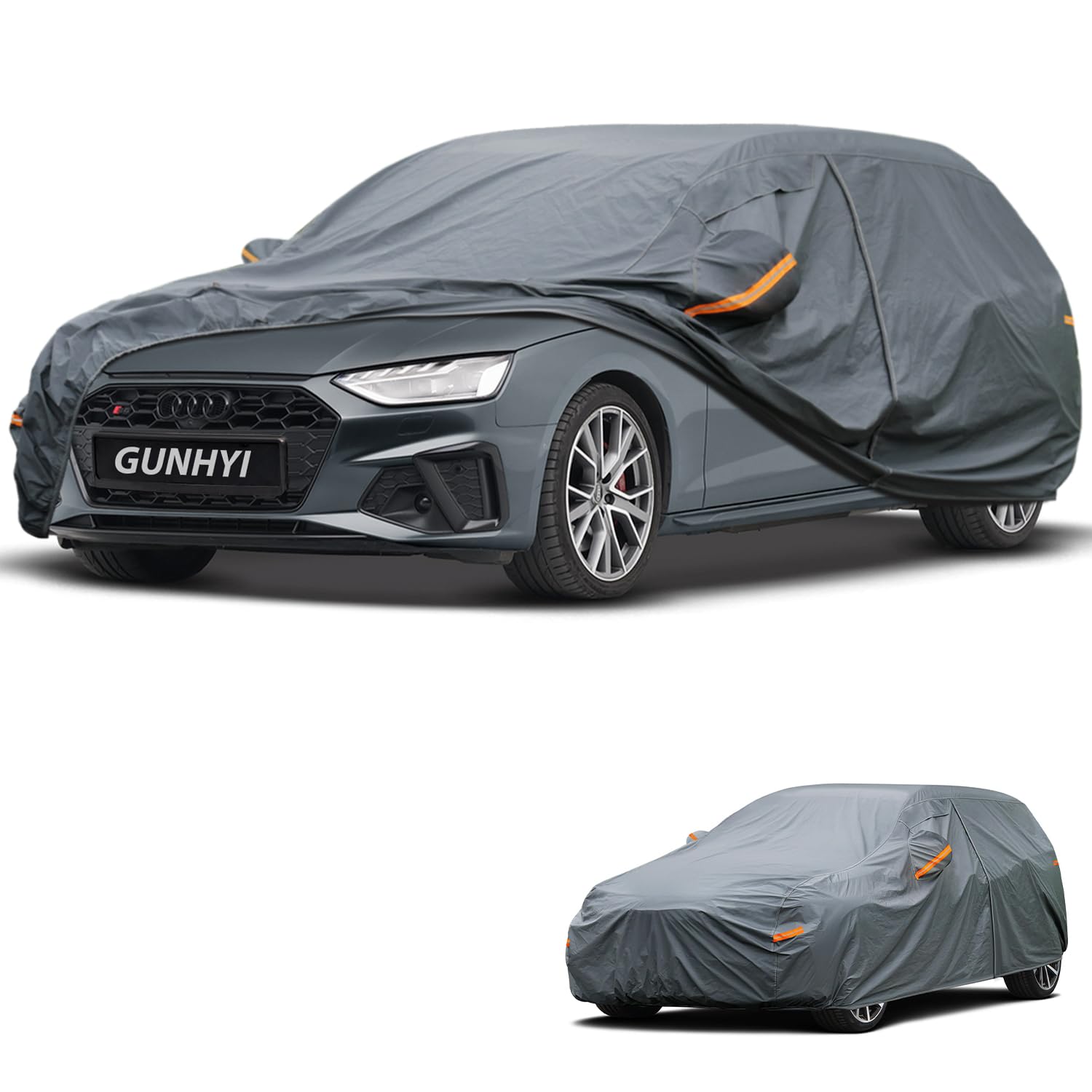 GUNHYI Premium Car Cover Custom Fit Audi A4/S4 Wagon, 16 Layers Heavy Duty Car Cover Waterproof All Weather with Zipper Door for Sun Rain Snow Dust Uv Protection