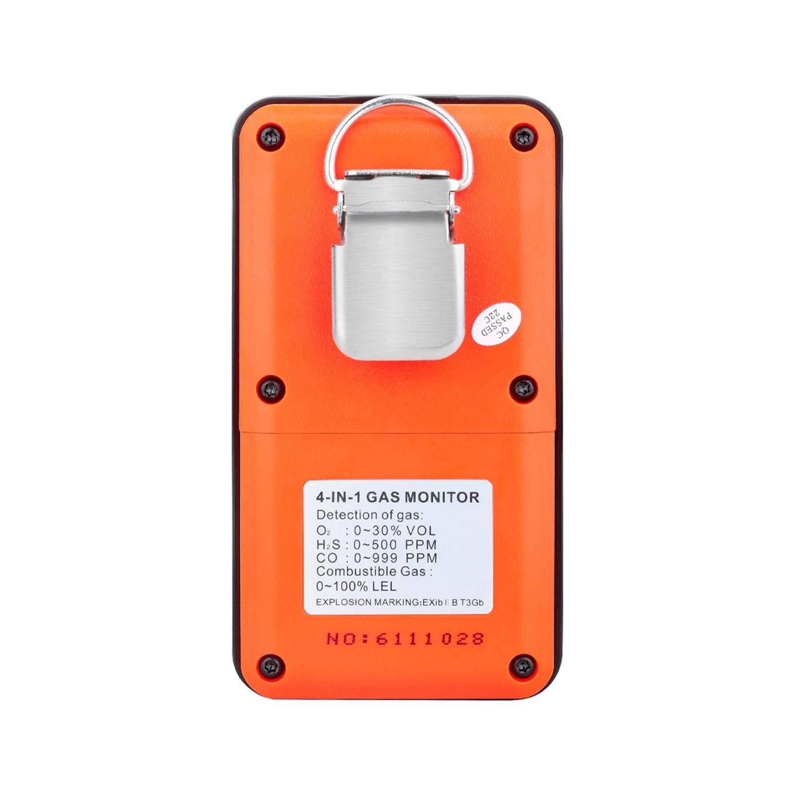 Gaswarngerät, 4-in-1-Mehrfachgasdetektor, Gasmonitor, Sauerstoff, O2, Schwefelwasserstoff, H2S, Kohlenmonoxid, CO, brennbares Gas, UEG, Gasanalysator, Messgerät Für Arbeit und Zuhause